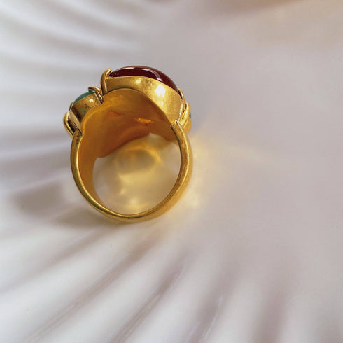 Vintage Gemstone Gold Ring - Zafari Studio Jewelry